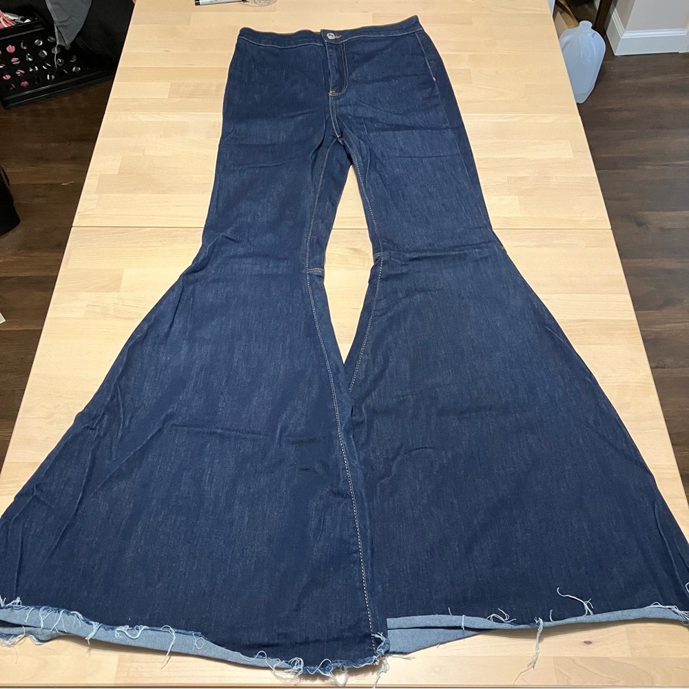 Free People Float On Flare Jeans Dark Denim